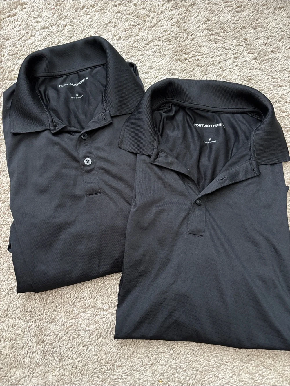 Port Authority Black Polo Shirt Duo